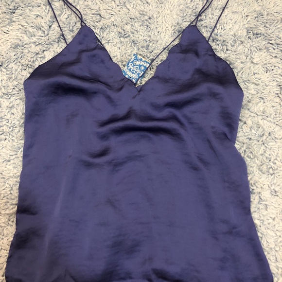 Free People Tops - Intimately Free People $58 Scalloped Purple Blouse
